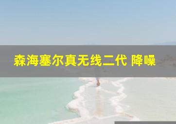 森海塞尔真无线二代 降噪